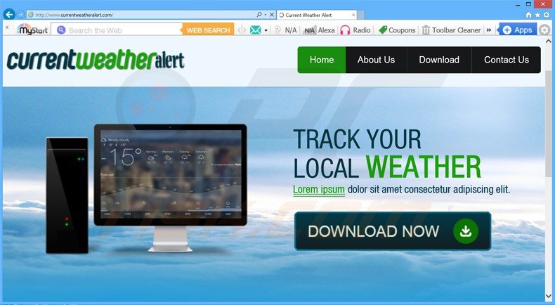 current weather alert adware