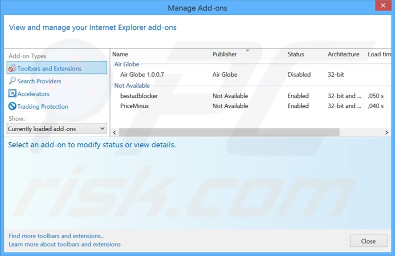 Removing dotdo ads from Internet Explorer step 2