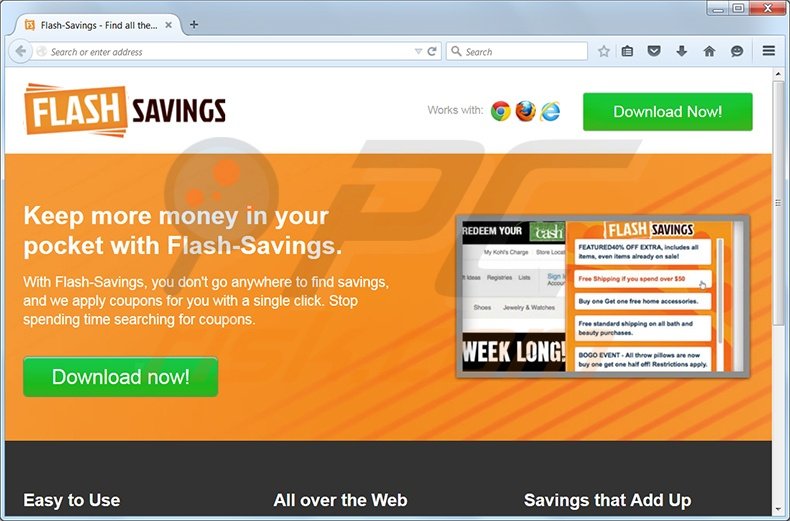 Flash coupon virus verwijderen