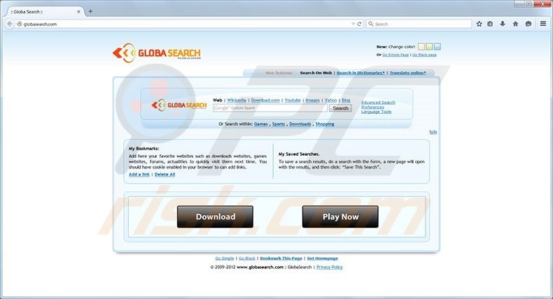 Globasearch.com homepage (redirect)