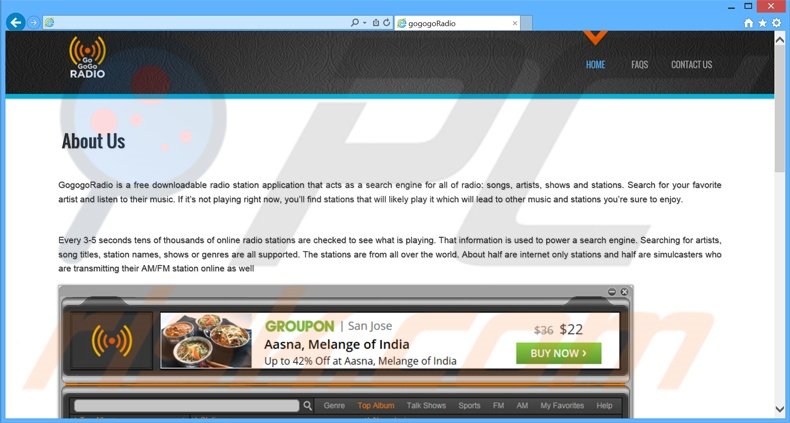 GoGoGoRadio adware