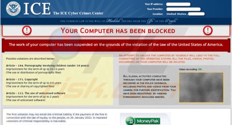 ice cyber crimes center infektioner borttagning utan felsäkert läge