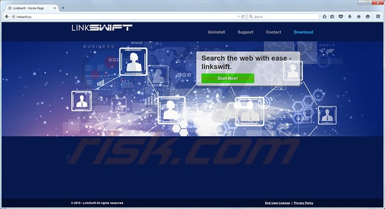 Linkswift virus homepage