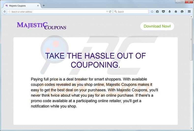 Majestic Coupons virus