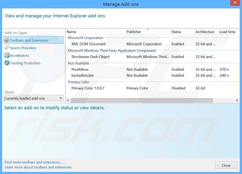 Removing MediaPlayerVid0 ads from Internet Explorer step 2