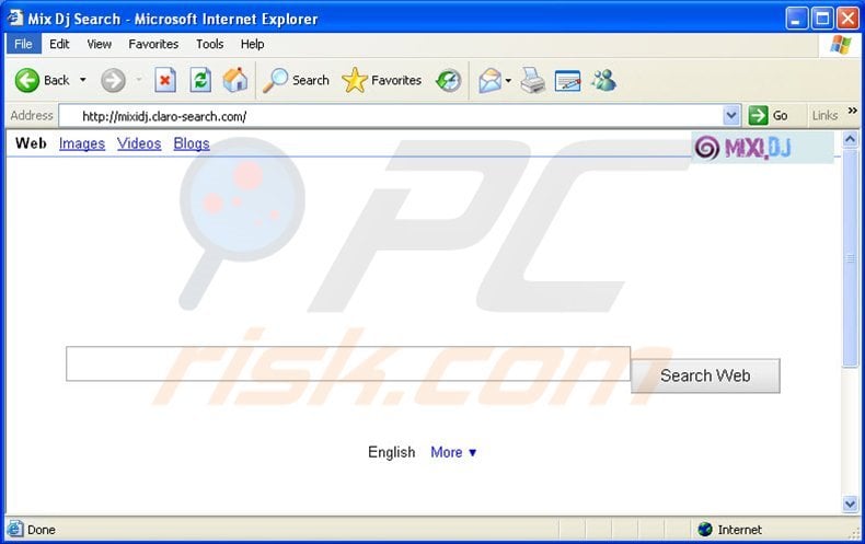 MixiDj Claro Search virus - browser hijacker