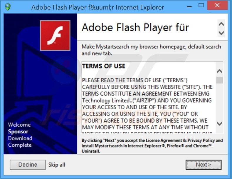 Download Adobe Flash Files Firefox Homepage