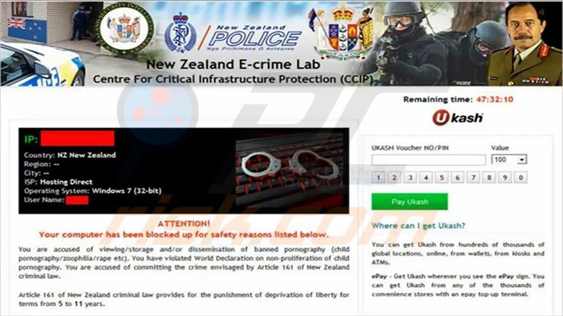 New Zealand e-crime lab virus