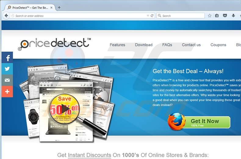 PriceDetect adware