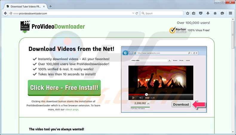 Pro video downloader ads