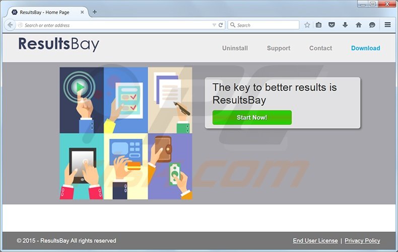 resultbay adware website