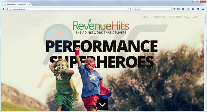 Revenuehits virus homepage