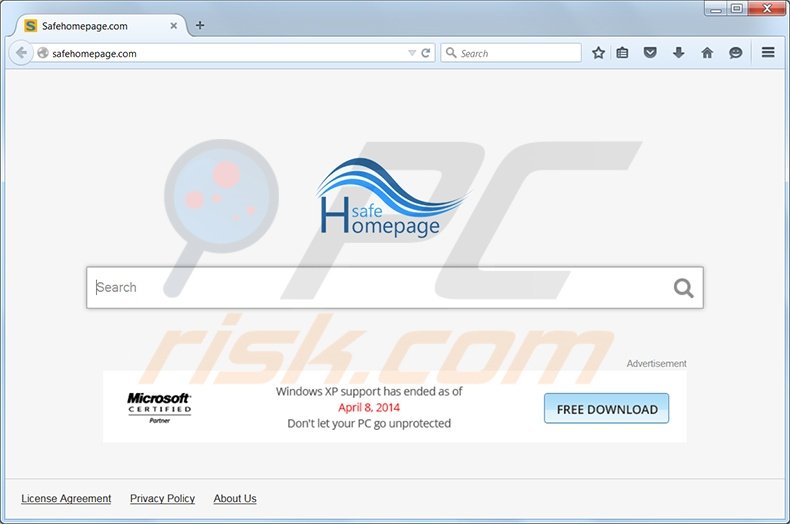 Safehomepage.com virus