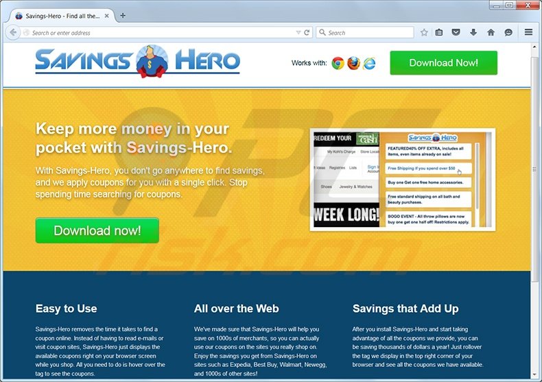 Savings-Hero adware