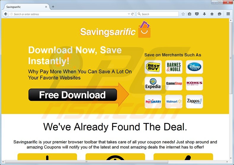 Savingsarific adware