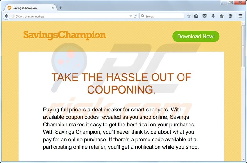 Savings Champion virus