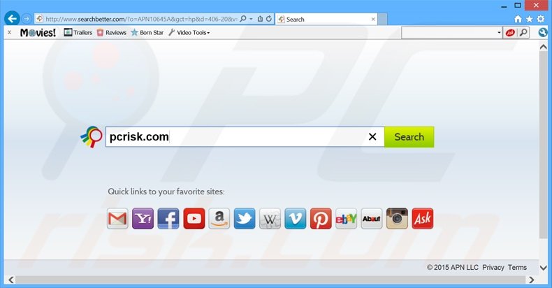 searchbetter.com browser hijacker
