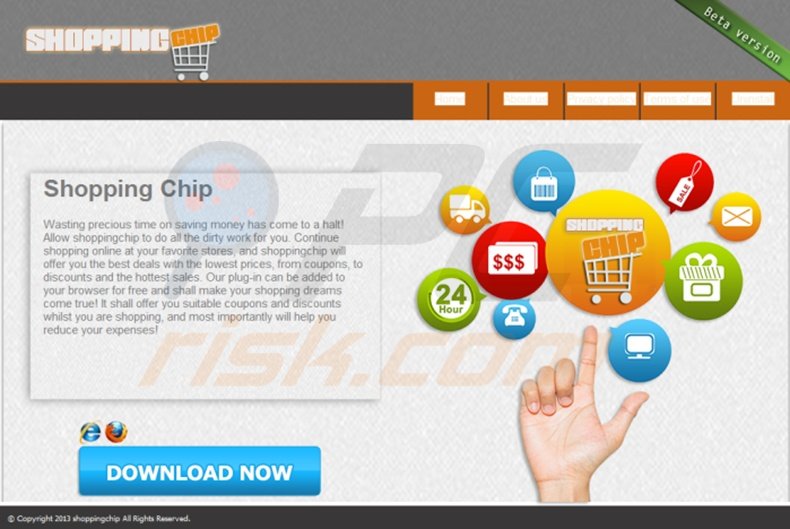 Shopping Chip virus homepage
