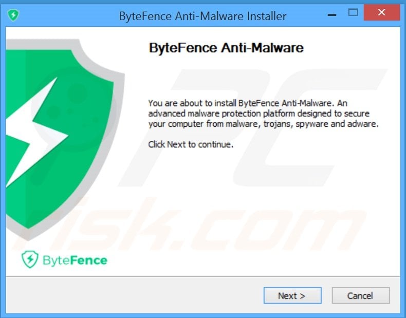 ByteFence application installation setup