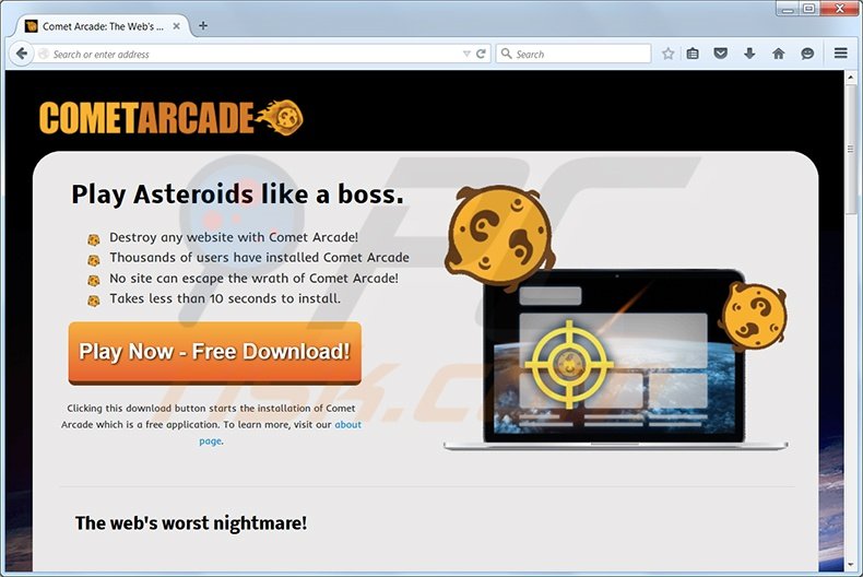 Comet Arcade adware