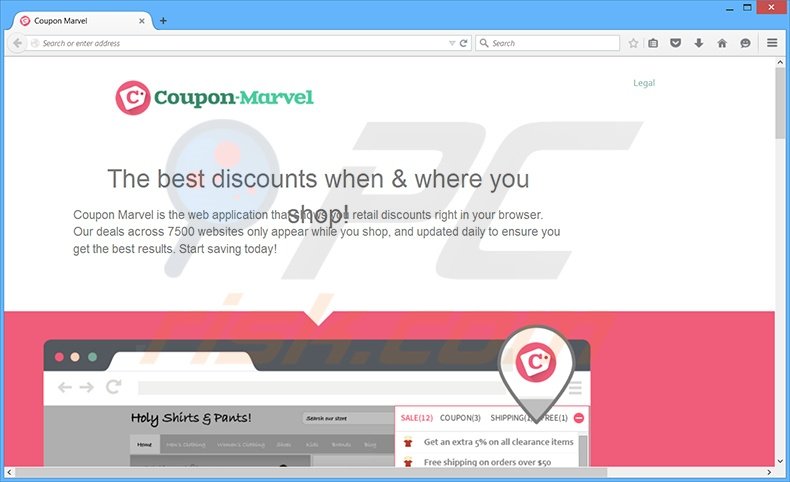 Coupon Marvel adware