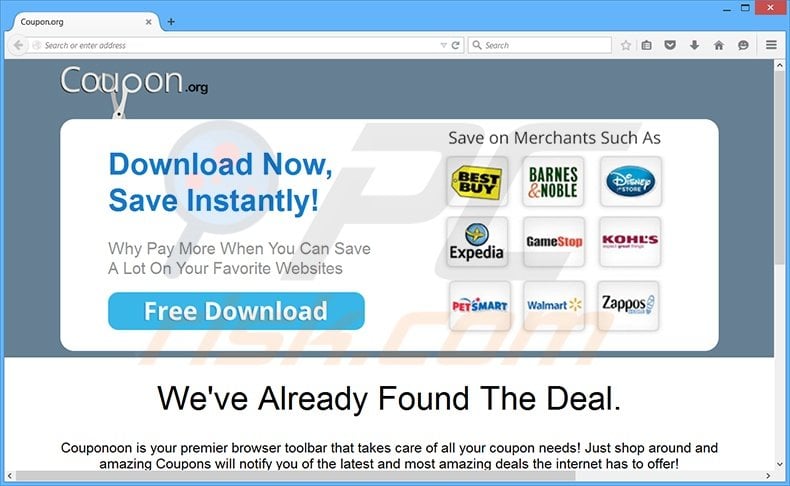 Coupon adware