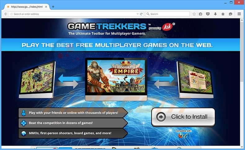 GameTrekkers browser hijacker