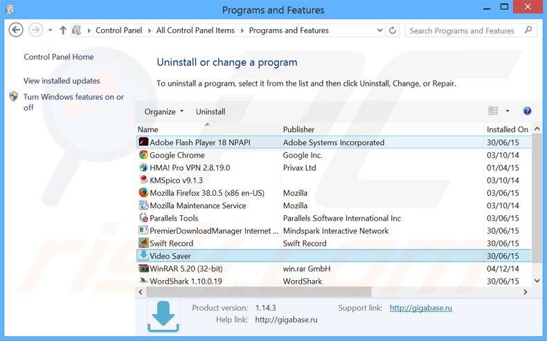 goinf.ru browser hijacker uninstall via Control Panel