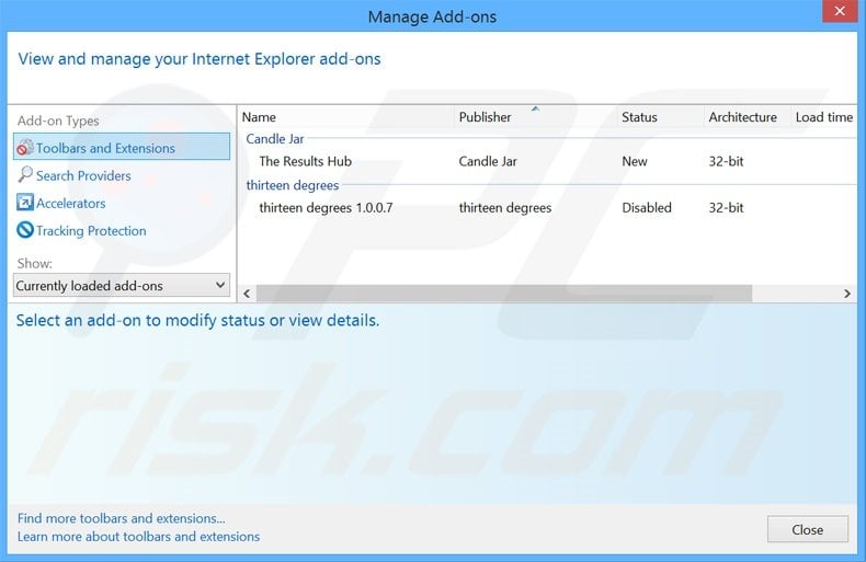 Removing Great Find ads from Internet Explorer step 2