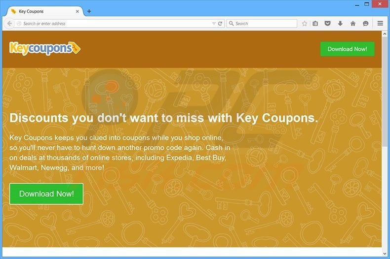 Key Coupons adware