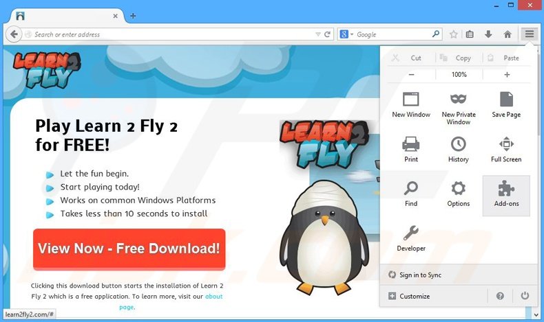 Learn 2 Fly 2 Adware - Easy removal steps