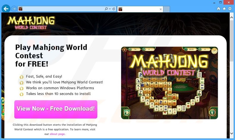 Mahjong World Contest adware