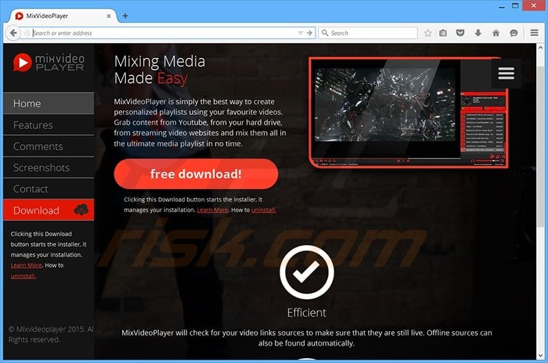 MixVideoPlayer adware