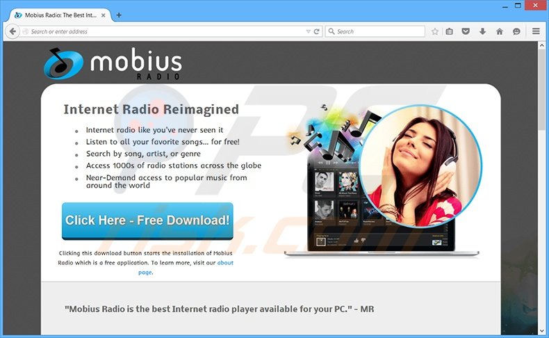 Mobius Radio adware