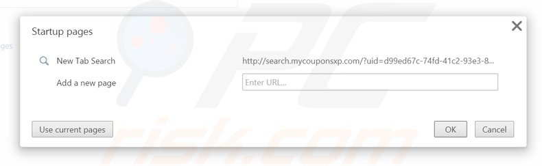Removing search.mycouponsxp.com from Google Chrome homepage