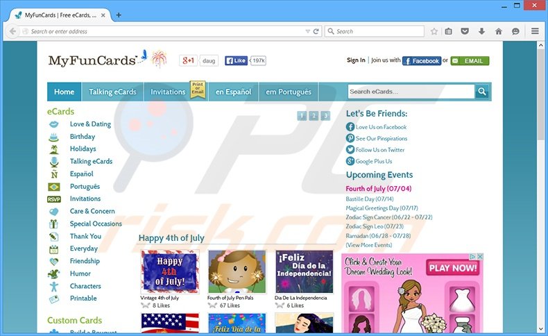 MyFunCards browser hijacker