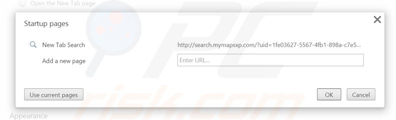 Removing search.mymapsxp.com from Google Chrome homepage