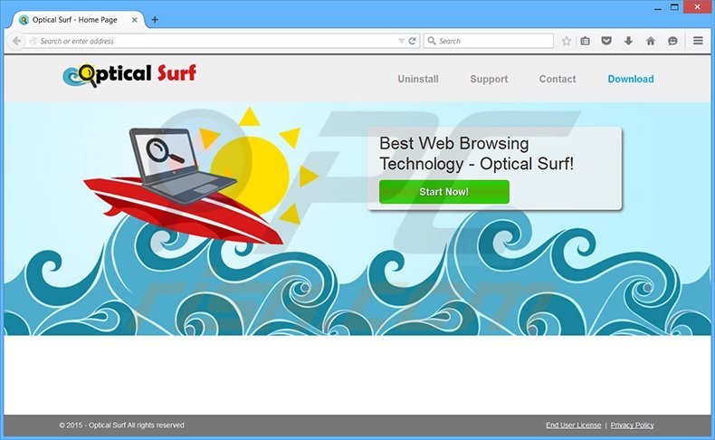 Optical surf adware