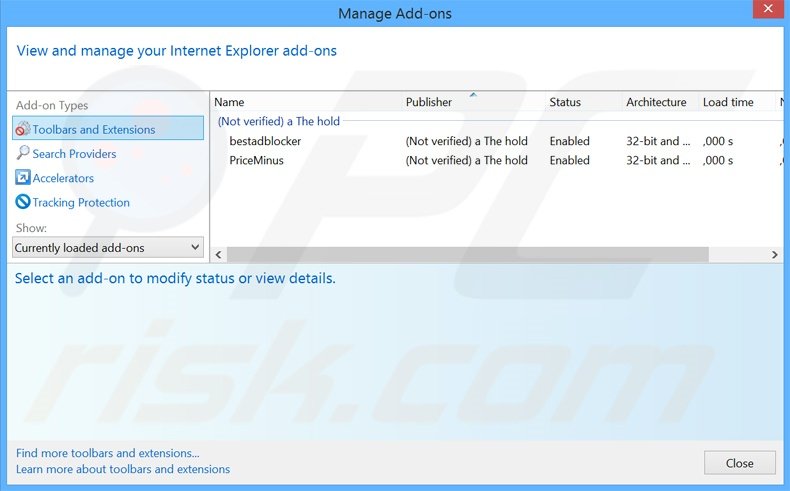Removing opti-page.com related Internet Explorer extensions