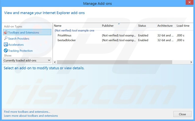 Removing personal-browser.com related Internet Explorer extensions