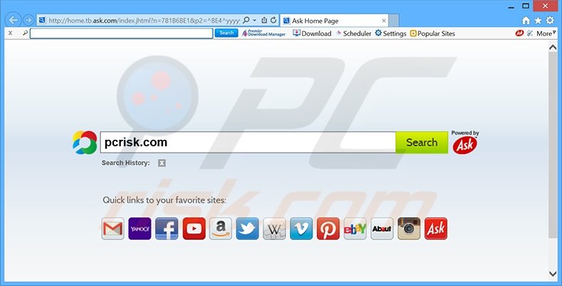 PremierDownloadManager browser hijacker