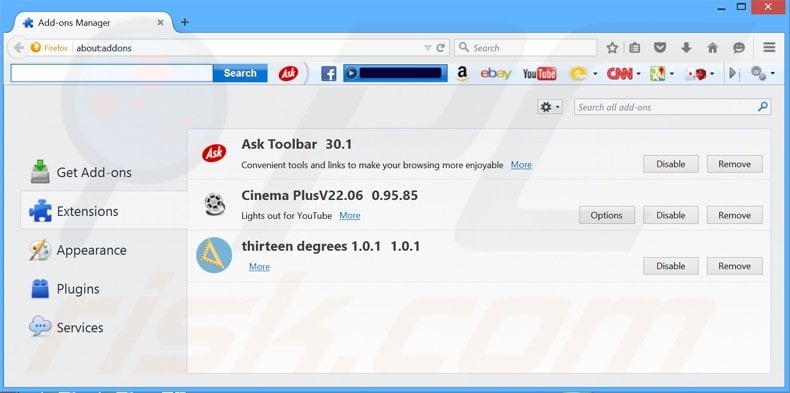 Removing Real Desktop Pool ads from Mozilla Firefox step 2