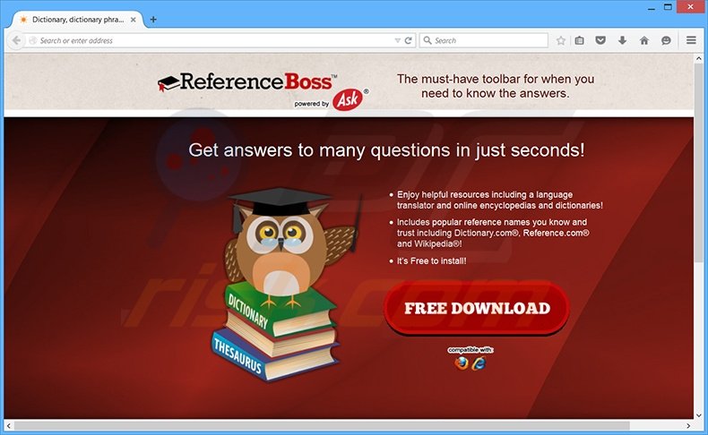 ReferenceBoss browser hijacker