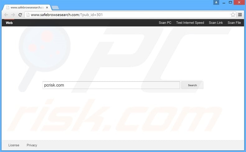 safebrowsesearch.com browser hijacker