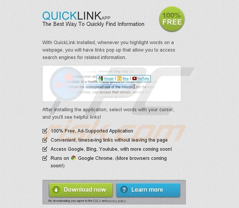 QuickLink adware