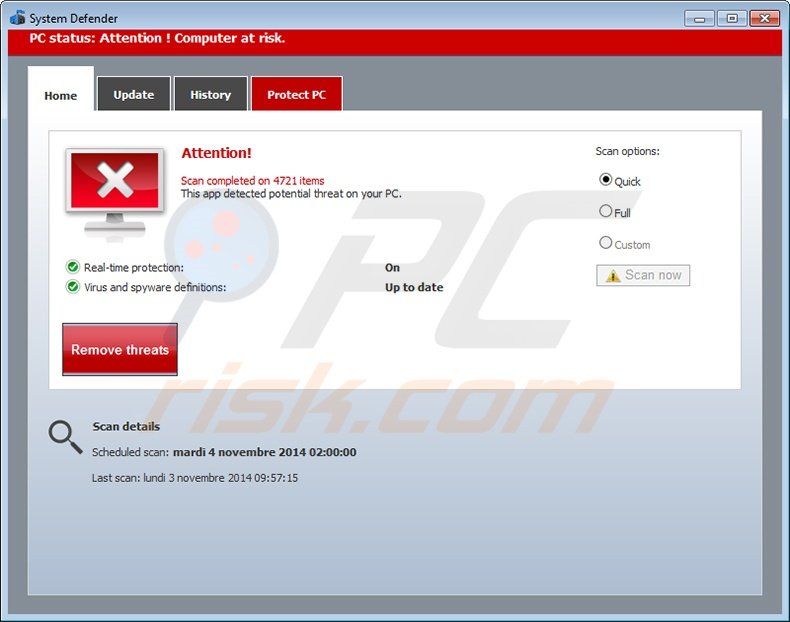 security defender fake antivirus program