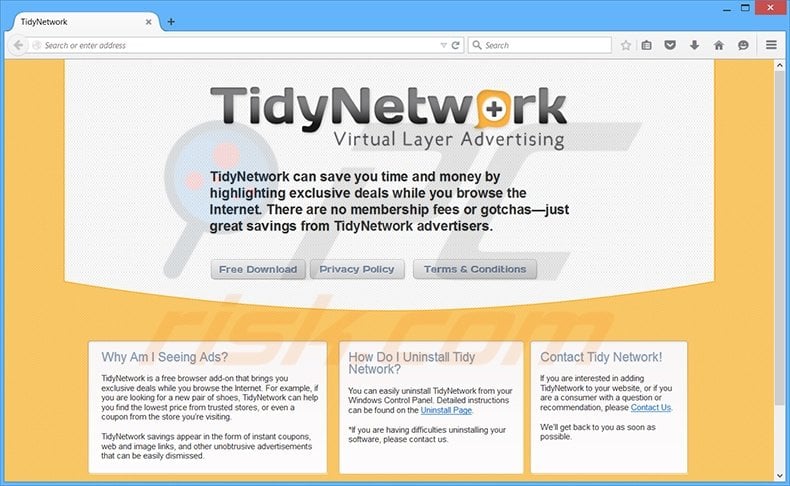 tidynetwork adware