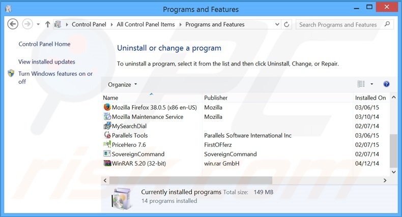 Top Deal Master adware uninstall via Control Panel