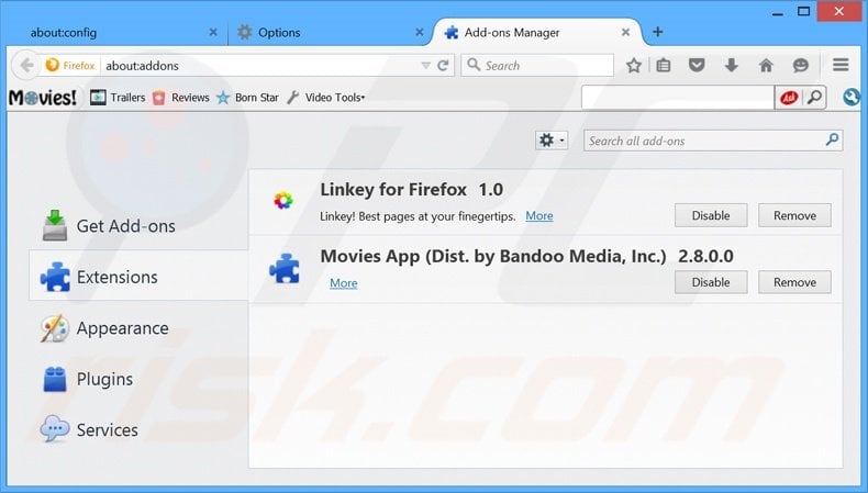 Removing tunefanatic.com related Mozilla Firefox extensions