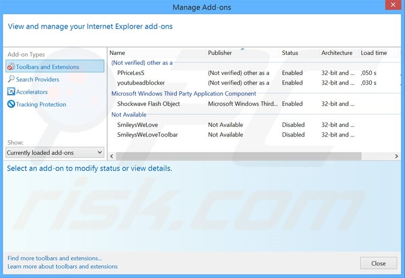 Removing Wander Burst ads from Internet Explorer step 2